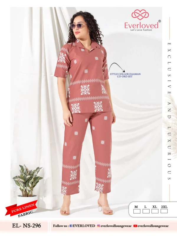 Beautiful Dnp Everloved NS 296 Pure Linen Daaman co ord set Collection Wholesale 2026