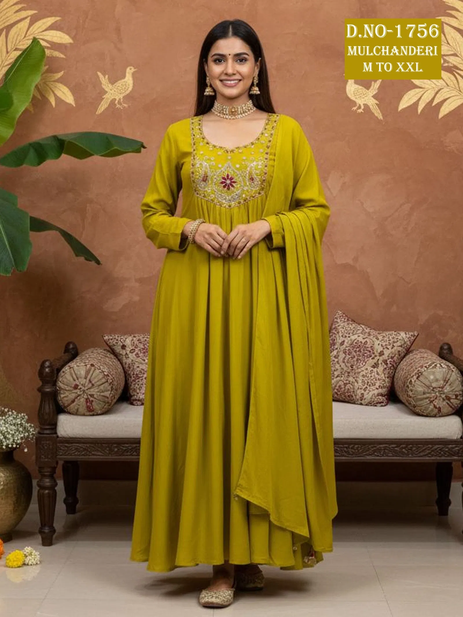 Dnp Aarti 1756 Chanderi Mul Handwork Anarkali Top With Bottom And Dupatta Collection Wholesale 4 Buy Dnp Aarti 1756 Chanderi Mul Handwork Anarkali Top With Bottom And Dupatta Collection Wholesale 2026