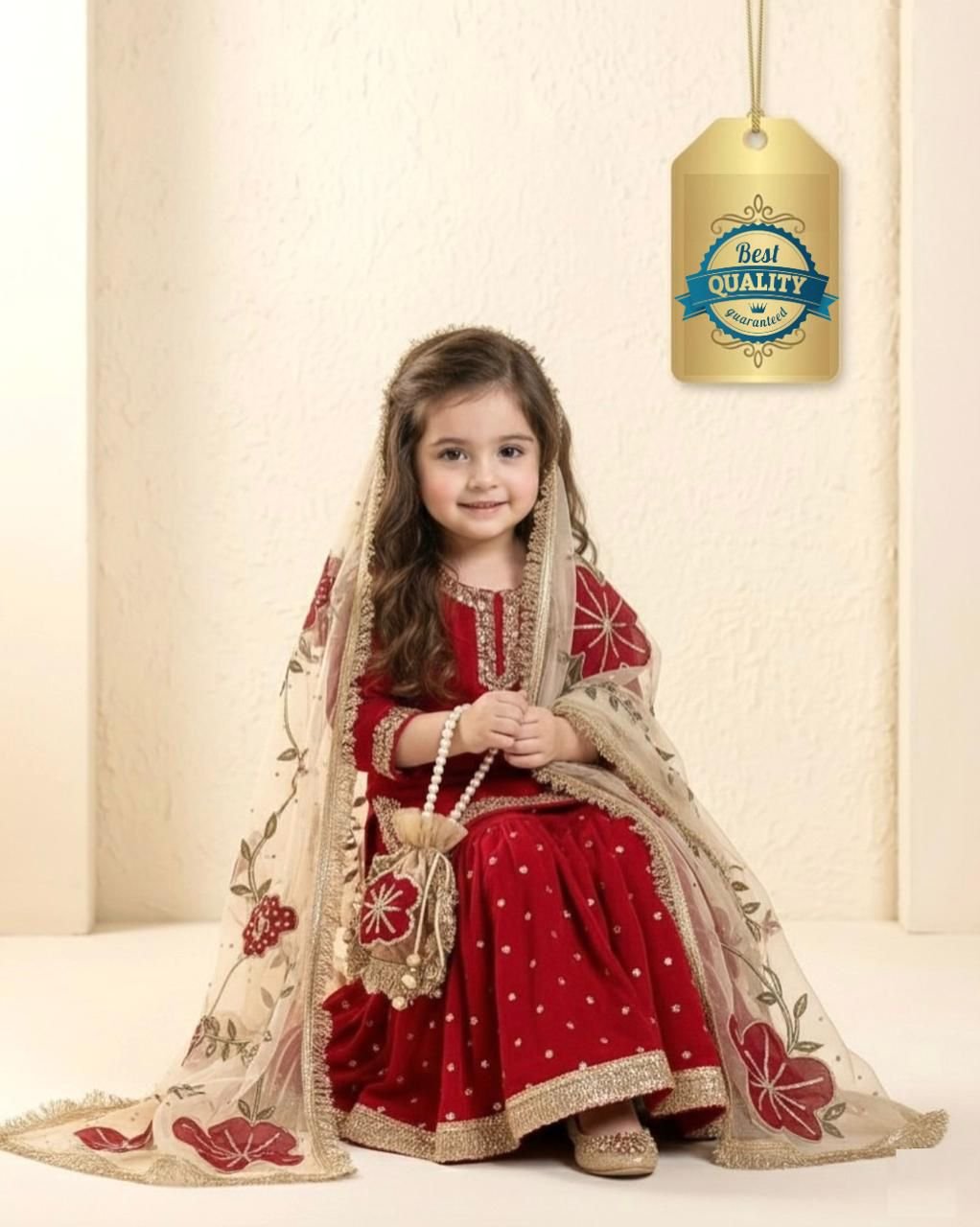 Oc 240 Fendi Silk Heavy Embroidery Sequence Work Kids Collection Wholesale