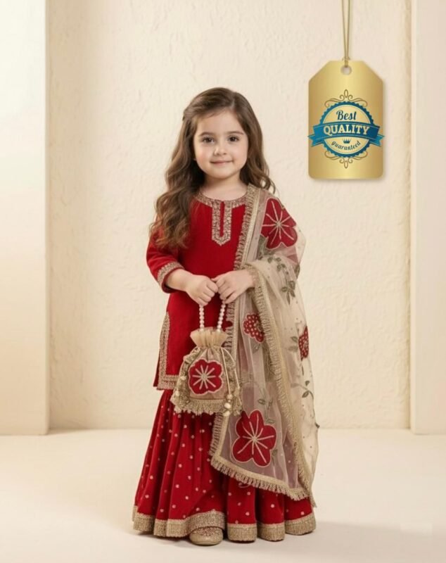 Stylish Oc 240 Fendi Silk Heavy Embroidery Sequence Work Kids Collection Wholesale 2026
