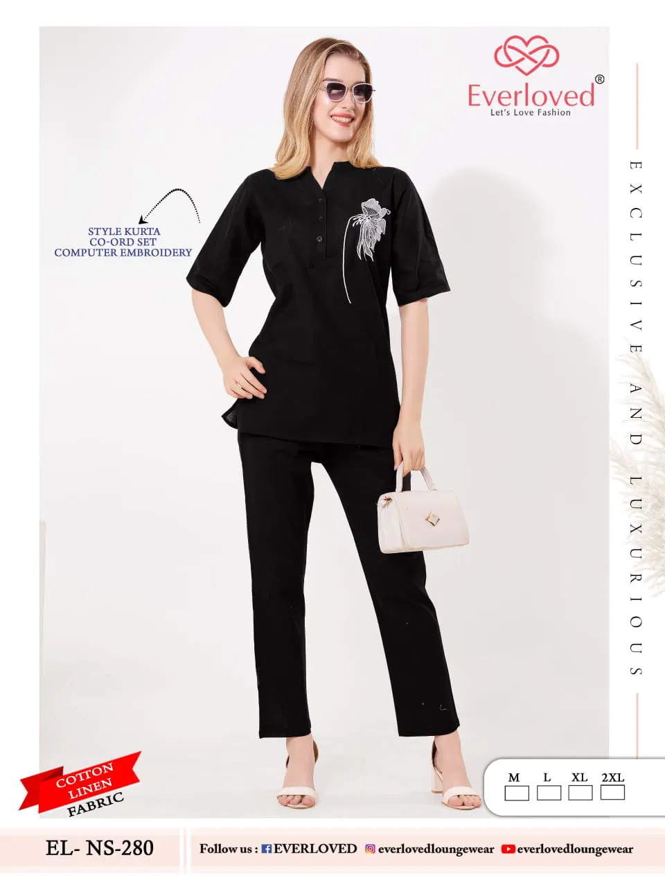 Dnp Everloved NS 280 Cotton Linen Embroidery Kurta Set Wholesale