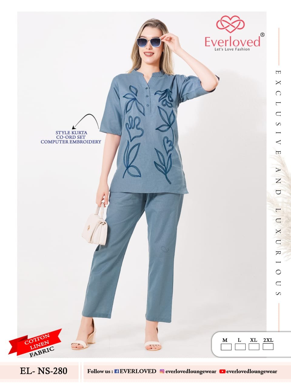 Dnp Everloved NS 280 Cotton Linen Embroidery Kurta Set Wholesale 4 Latest Dnp Everloved NS 280 Cotton Linen Embroidery Kurta Set Wholesale 2026