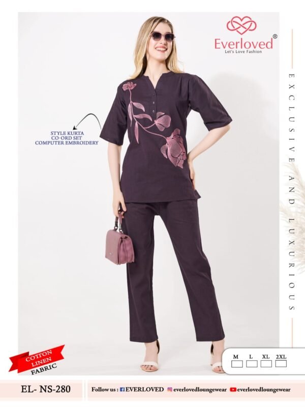 Latest Dnp Everloved NS 280 Cotton Linen Embroidery Kurta Set Wholesale 2026