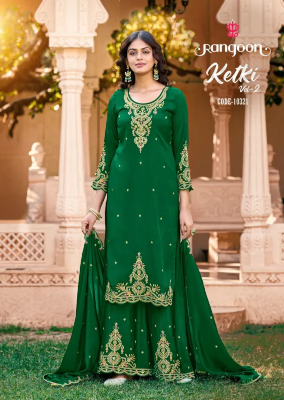 Stylish Rangoon Ketki Vol 2 Chinon With Hand Mirror Work Top Bottom And Dupatta Wholesale 2026