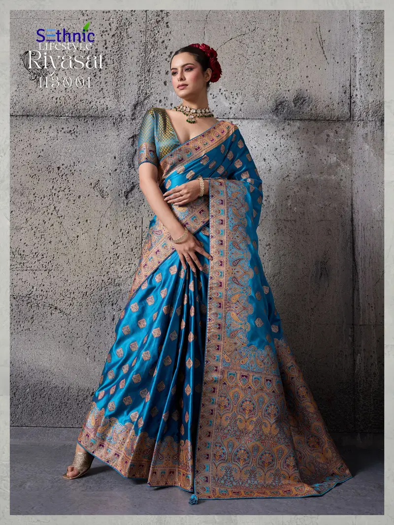 Sethnic Riyasat Makhmal Satin Silk Meenakari Traditional Wear Saree Collection Wholesale 4 Beautiful Sethnic Riyasat Makhmal Satin Silk Meenakari Traditional Wear Saree Collection Wholesale 2026