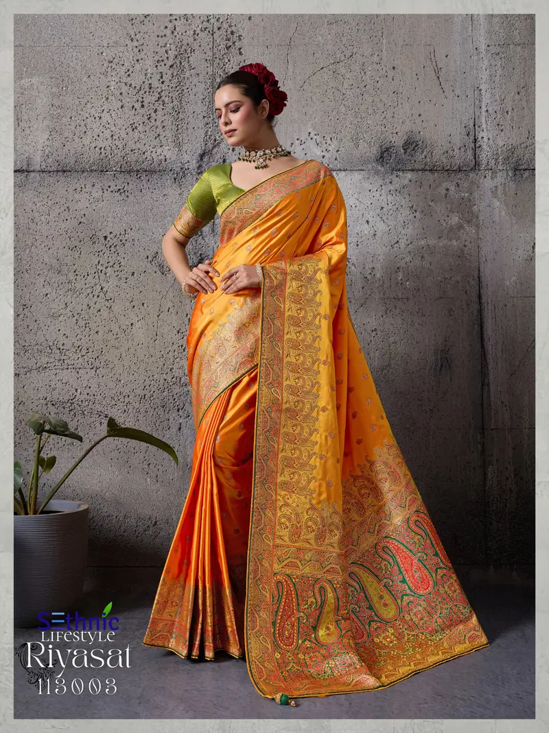 Sethnic Riyasat Makhmal Satin Silk Meenakari Traditional Wear Saree Collection Wholesale 11 Beautiful Sethnic Riyasat Makhmal Satin Silk Meenakari Traditional Wear Saree Collection Wholesale 2026