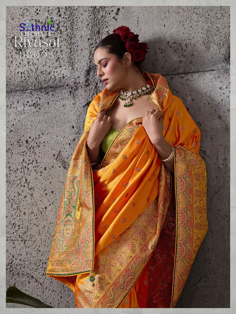 Sethnic Riyasat Makhmal Satin Silk Meenakari Traditional Wear Saree Collection Wholesale 14 Beautiful Sethnic Riyasat Makhmal Satin Silk Meenakari Traditional Wear Saree Collection Wholesale 2026