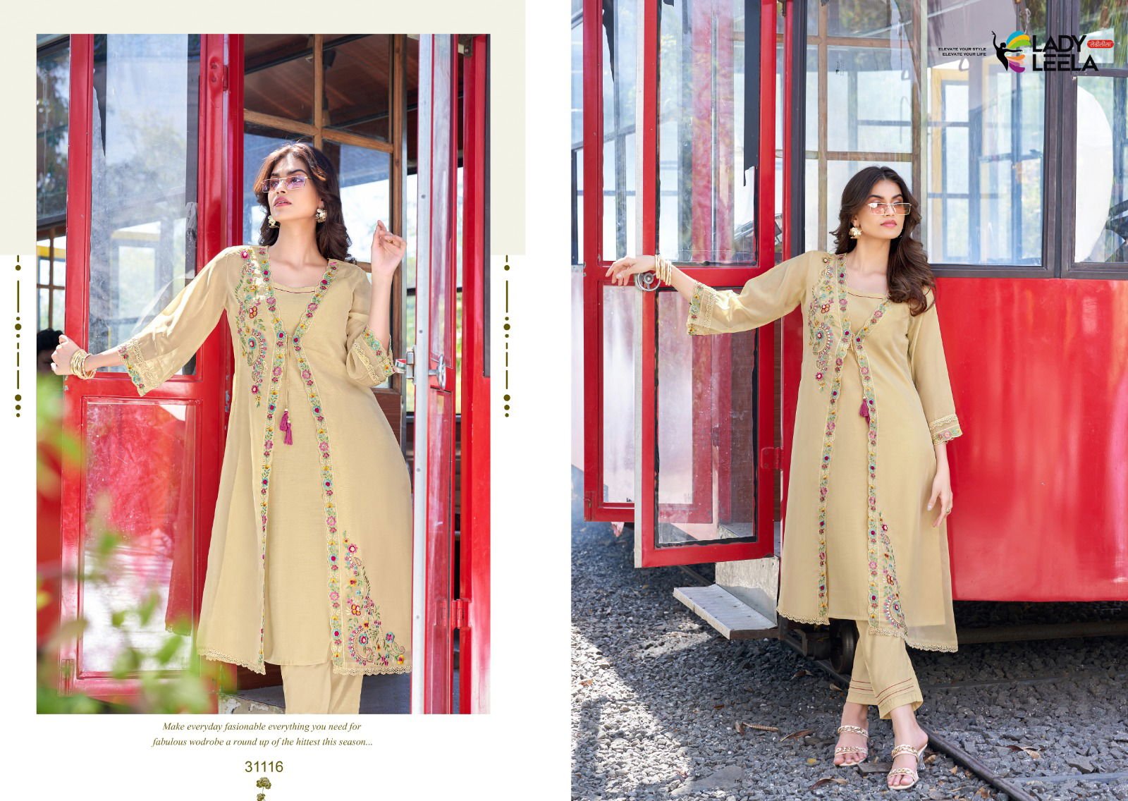 Lady Leela Floral Shimmer Organza Handwork And Embroidery Kurti With Bottom Wholesale 11 Latest Lady Leela Floral Shimmer Organza Handwork And Embroidery Kurti With Bottom Wholesale 2026