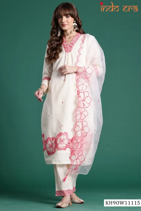 Latest Indo Era 2616 Silk Blend Motifs Embroidered Kurta With Bottom Dupatta Wholesale 2026