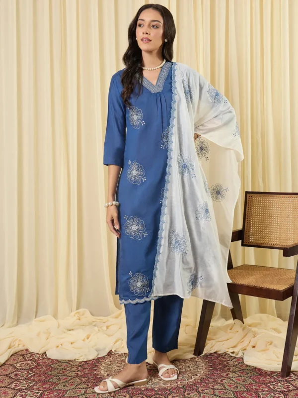 Latest Indo Era 2616 Silk Blend Motifs Embroidered Kurta With Bottom Dupatta Wholesale 2026