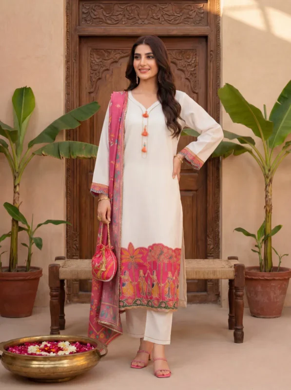 Stylish Indo Era 2614 Silk Blend Motifs Dyed Thread Work Kurta With Bottom Dupatta Wholesale 2026