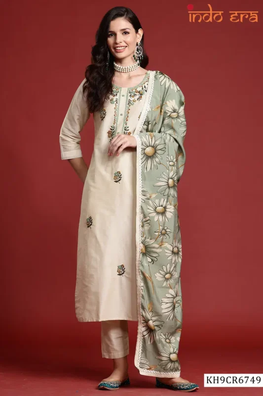 Latest Indo Era 2612 Silk Blend Floral Embroidered Kurta Set Collection Wholesale 2026