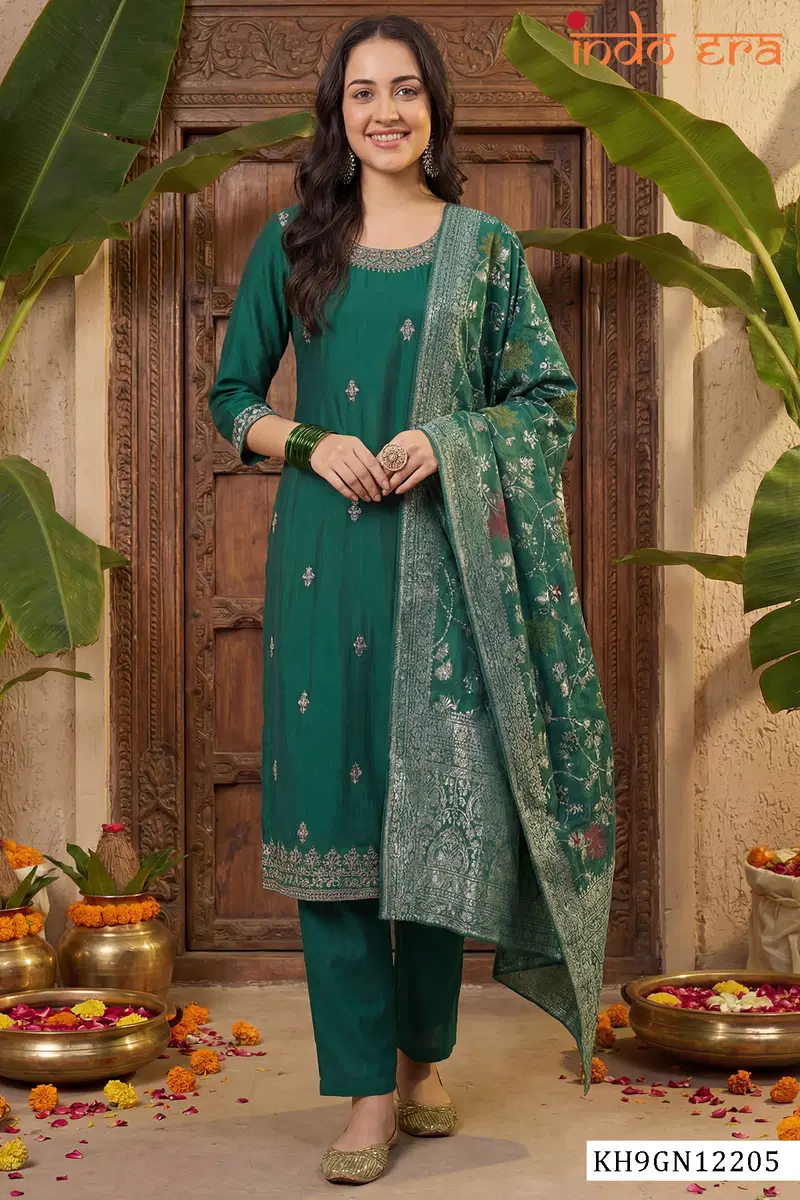 Indo Era 2612 Silk Blend Floral Embroidered Kurta Set Collection Wholesale 5 Latest Indo Era 2612 Silk Blend Floral Embroidered Kurta Set Collection Wholesale 2026