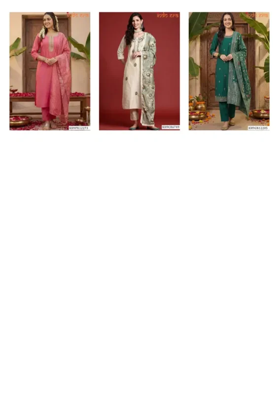 Latest Indo Era 2612 Silk Blend Floral Embroidered Kurta Set Collection Wholesale 2026