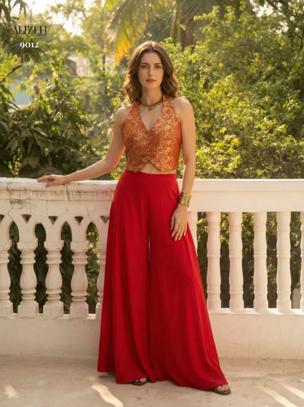 Latest Alizeh 9010 To 9013 Jacquard Designer Party Wear Indo Western Collection Wholesale 2026