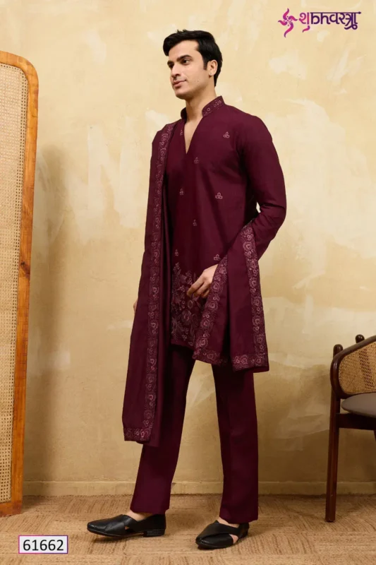 Launching Shubhvastra The Grand V Drape Viscose Silk Thread Work Kurta Pant And Dupatta Wholesale 2026 5 Launching Shubhvastra The Grand V Drape Viscose Silk Thread Work Kurta Pant And Dupatta Wholesale 2026