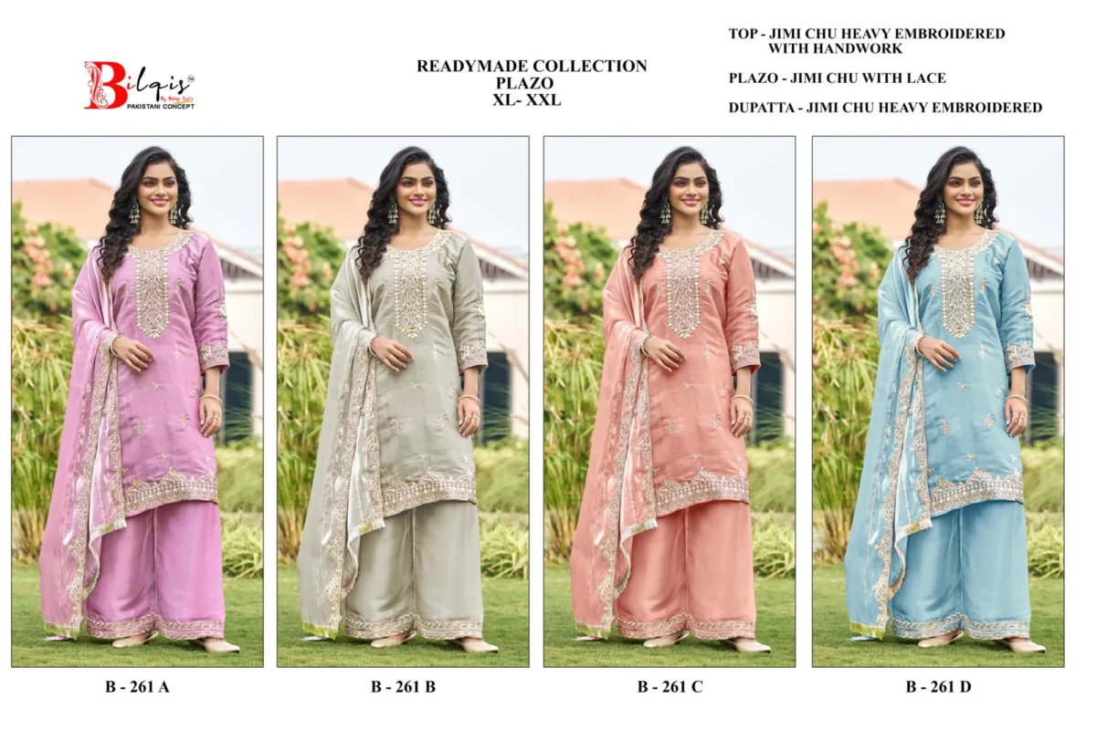 Beautiful Bilqis B 261 A To D Readymade Jimmy Choo Embroidery Pakistani Salwar Kameez Wholesale 2026 5 Beautiful Bilqis B 261 A To D Readymade Jimmy Choo Embroidery Pakistani Salwar Kameez Wholesale 2026