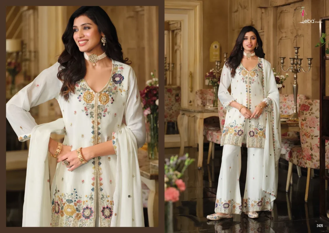 Beautiful Eba Sanvi Black And White Chinon With Beats Work Top Plazzo And Dupatta Wholesale 2026 6 Beautiful Eba Sanvi Black And White Chinon With Beats Work Top Plazzo And Dupatta Wholesale 2026