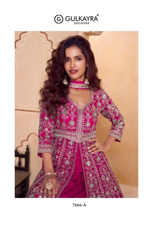 Beautiful Gulkayra Seerat Chinon With Embroidery Work Top Plazzo And Dupatta Wholesale 2026