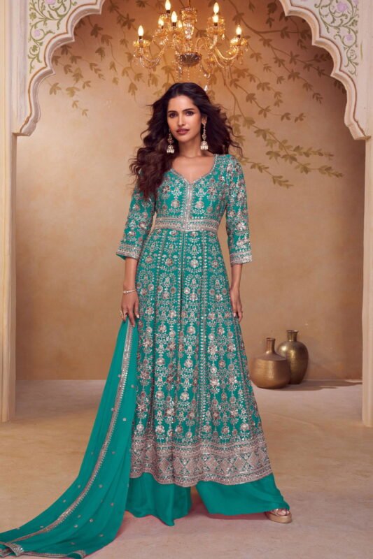 Beautiful Gulkayra Seerat Chinon With Embroidery Work Top Plazzo And Dupatta Wholesale 2026