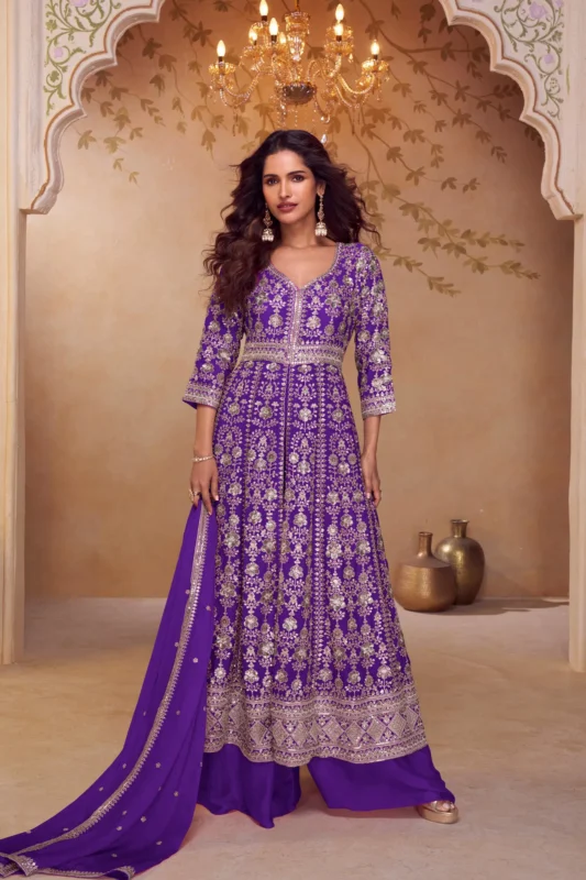 Beautiful Gulkayra Seerat Chinon With Embroidery Work Top Plazzo And Dupatta Wholesale 2026