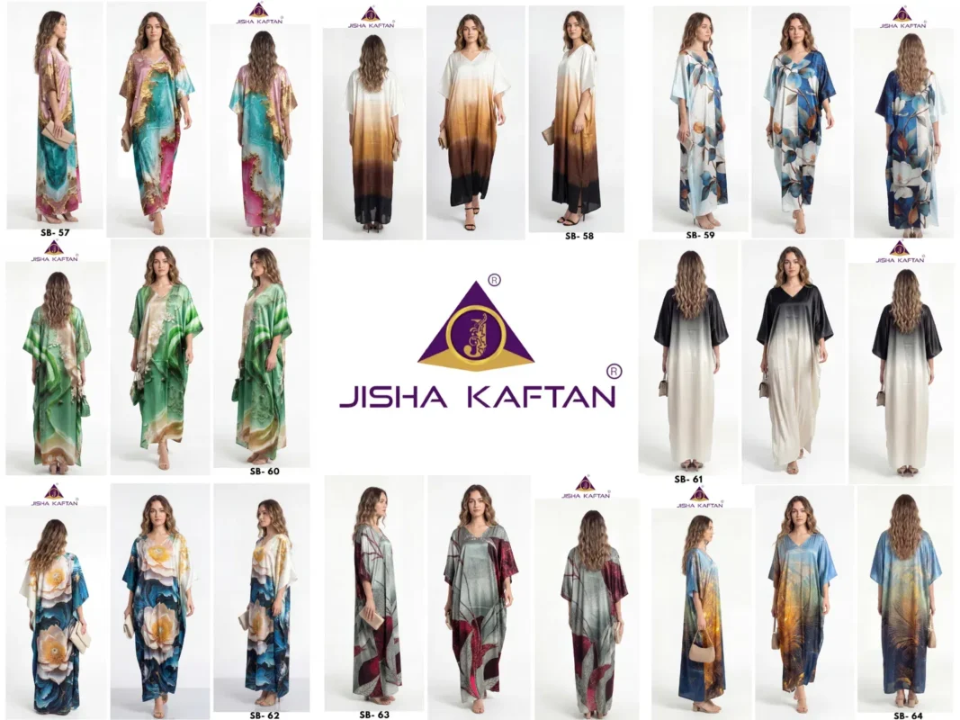 Stylish Jisha Kaftan Satin Breeze Vol 8 Digital Printed Japan Satin Kaftan Collection Wholesale 2026 10 Stylish Jisha Kaftan Satin Breeze Vol 8 Digital Printed Japan Satin Kaftan Collection Wholesale 2026