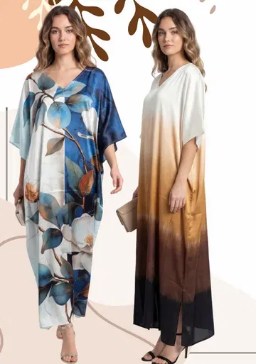 Jisha Kaftan Satin Breeze Vol 8 Digital Printed Japan Satin Kaftan Collection Wholesale