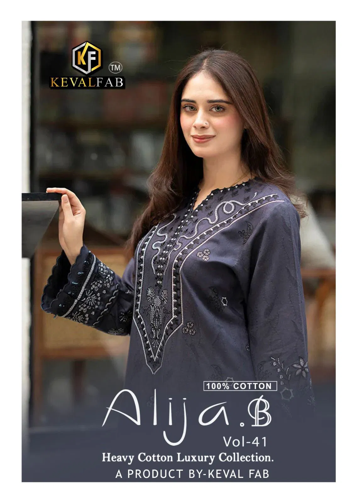 Keval Alija B Vol 41 Lawn Cotton Printed Karachi Dress Material Wholesale