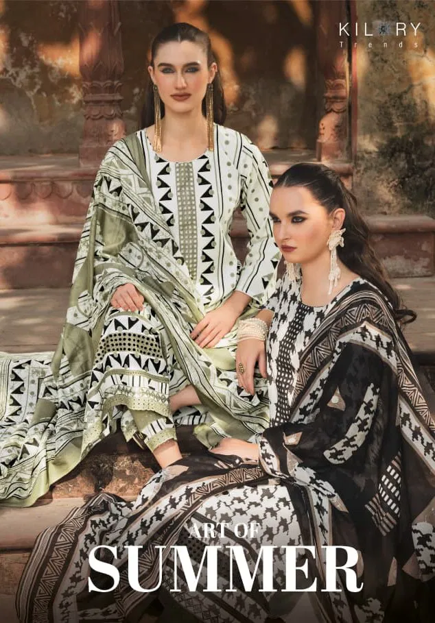 Kilory Art Of Summer Lawn Cotton Digital Print Embroidery Salwar Kameez Wholesale