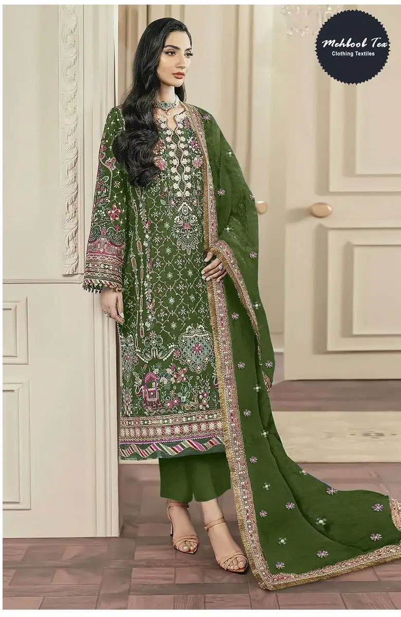 Mehboob Tex 1868 B To D Chiffon With Fancy Embroidered Pakistani Salwar Kameez Wholesale