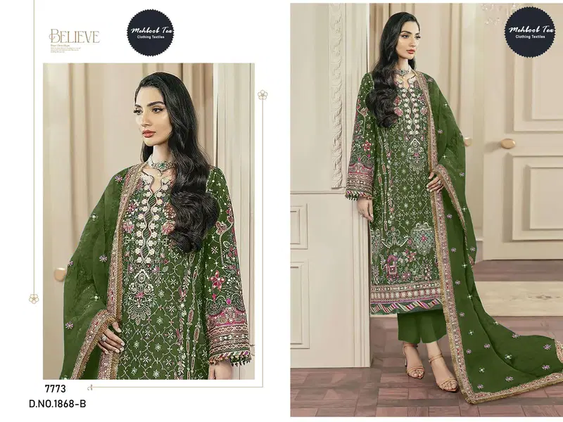 Mehboob Tex 1868 B To D Chiffon With Fancy Embroidered Pakistani Salwar Kameez Wholesale 4 Buy Mehboob Tex 1868 B To D Chiffon With Fancy Embroidered Pakistani Salwar Kameez Wholesale 2026