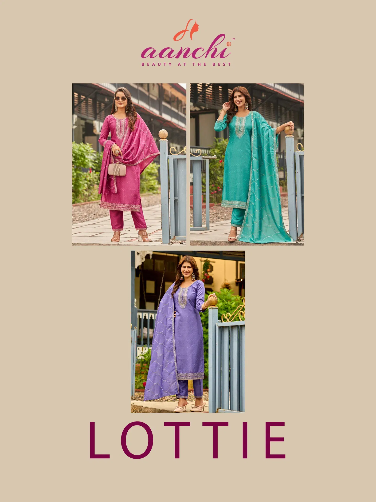 Aanchi Lottie Vichitra Silk Neck Embroidered Kurti Pant With Dupatta Wholesale 10 Beautiful Aanchi Lottie Vichitra Silk Neck Embroidered Kurti Pant With Dupatta Wholesale 2026