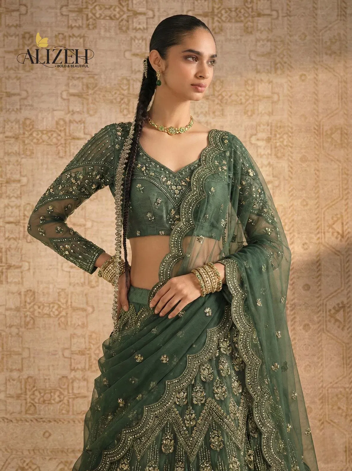 Alizeh 1084 Colours Butterfly Net Designer Lehenga Choli Collection Wholesale