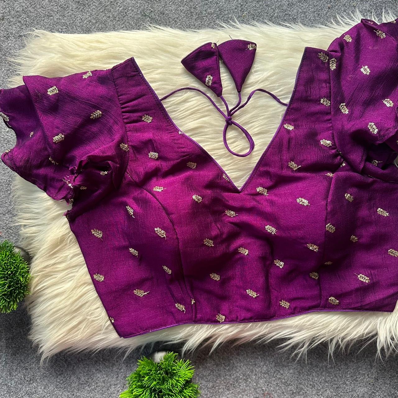 Pih Vichitra Silk Frill With Gold Butti Work Blouse Collection Wholesale 12 Stylish Pih Vichitra Silk Frill With Gold Butti Work Blouse Collection Wholesale 2026