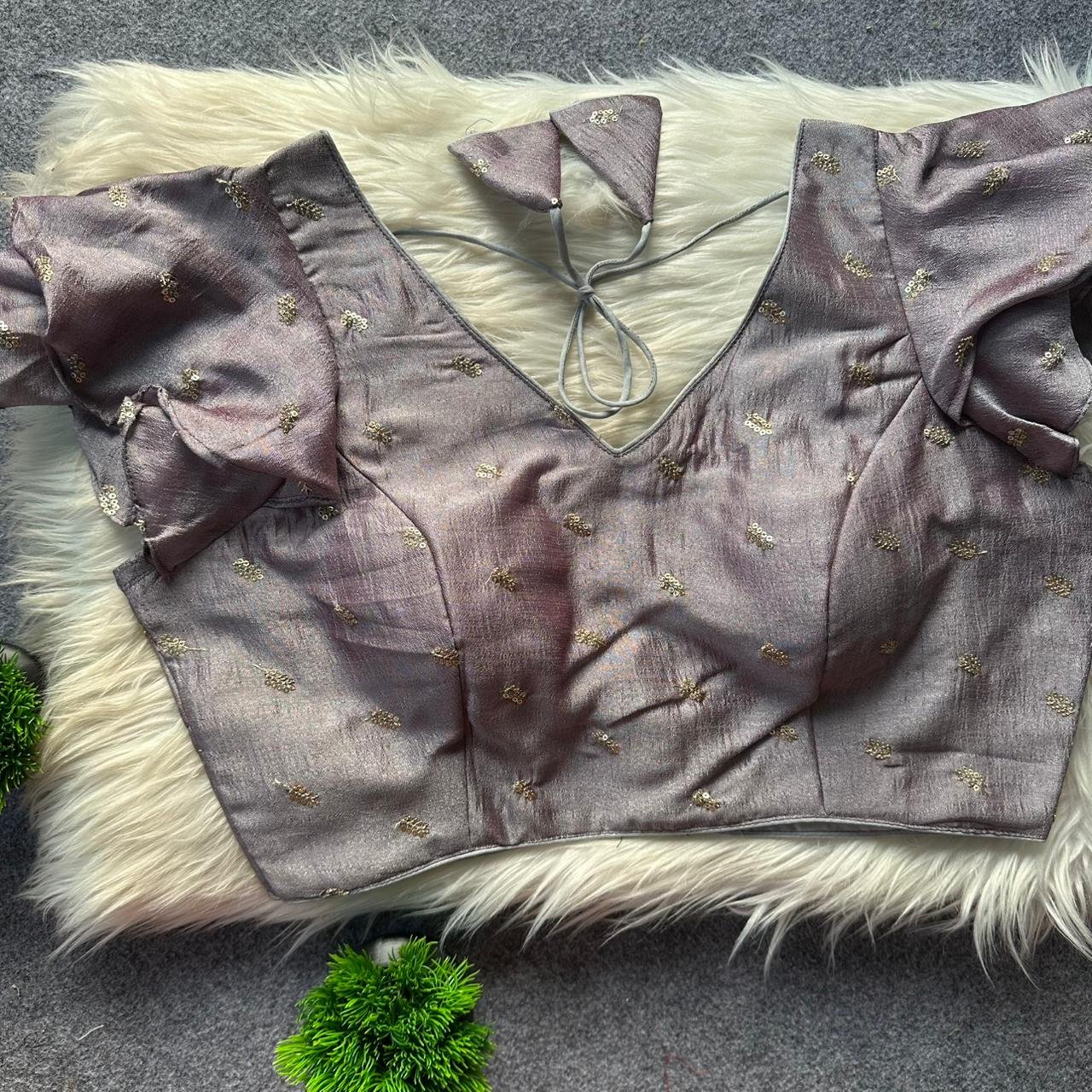 Pih Vichitra Silk Frill With Gold Butti Work Blouse Collection Wholesale 17 Stylish Pih Vichitra Silk Frill With Gold Butti Work Blouse Collection Wholesale 2026