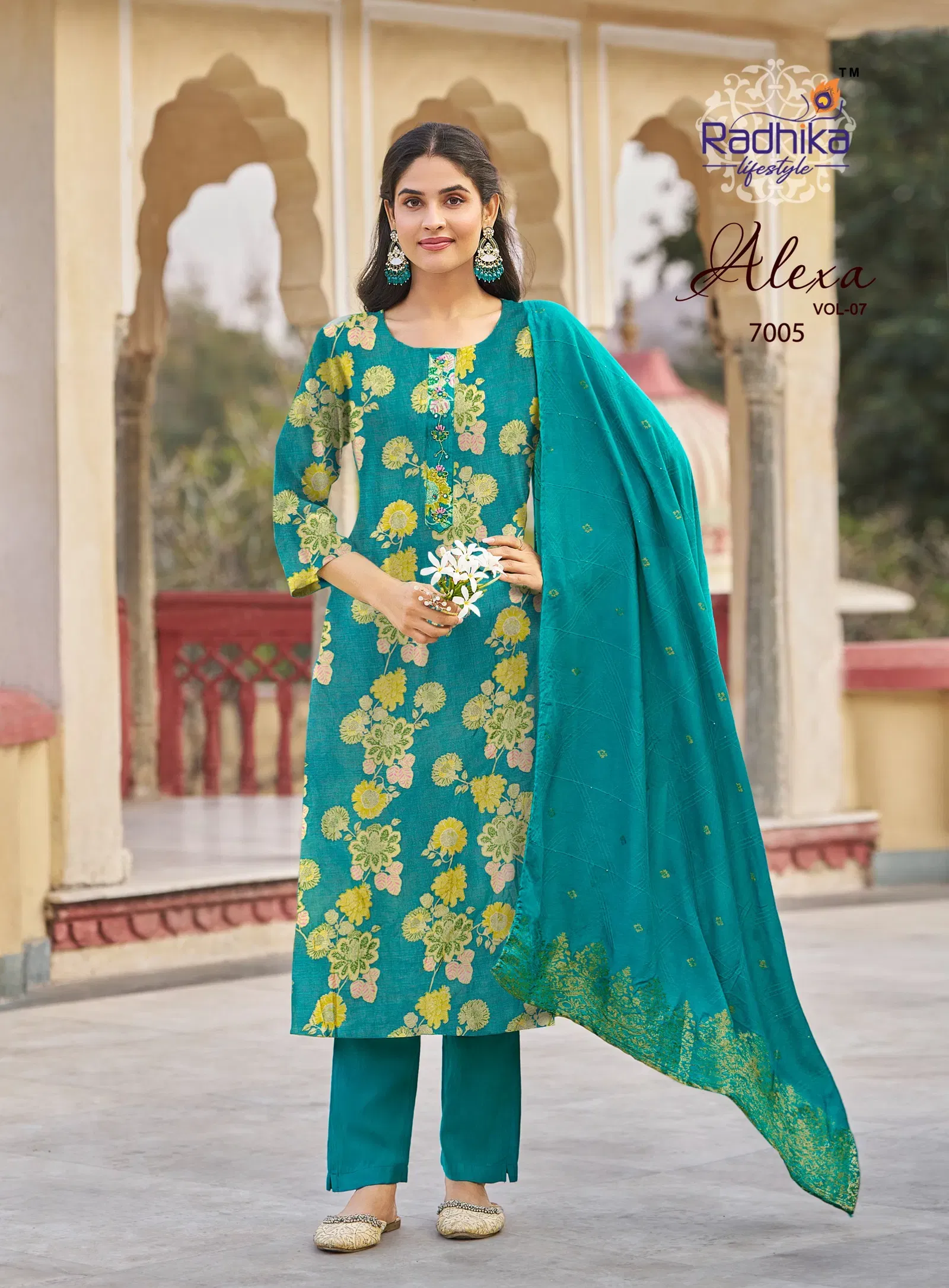 Radhika Alexa Vol 7 Vertican Silk Foil Printed Kurti Pant And Dupatta Wholesale 9 Stylish Radhika Alexa Vol 7 Vertican Silk Foil Printed Kurti Pant And Dupatta Wholesale 2026