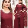 Dnp 325 Roman Silk Sharara Set Wholesale