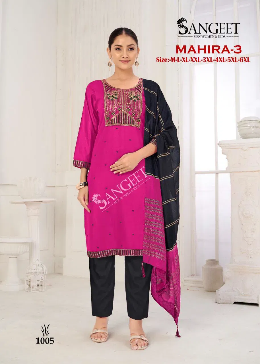 Sangeet Mahira Vol 3 Viscose Rayon With Embroidery Sequence Work Kurti With Bottom Dupatta Wholesale 5 Launching Sangeet Mahira Vol 3 Viscose Rayon With Embroidery Sequence Work Kurti With Bottom Dupatta Wholesale 2026