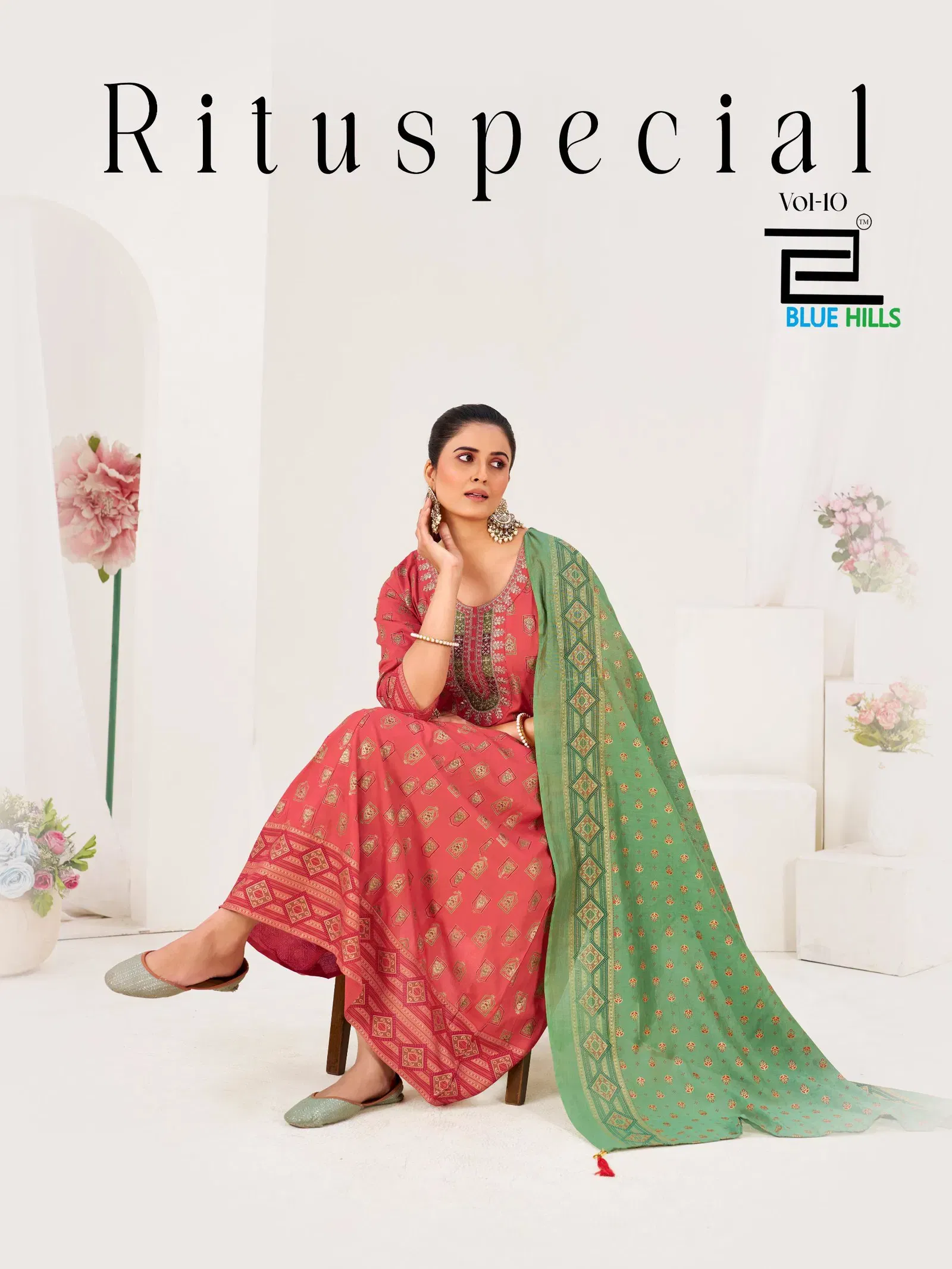 Blue Hills Ritu Special Vol 10 Rayon Anarkali Gown With Dupatta Collection Wholesale