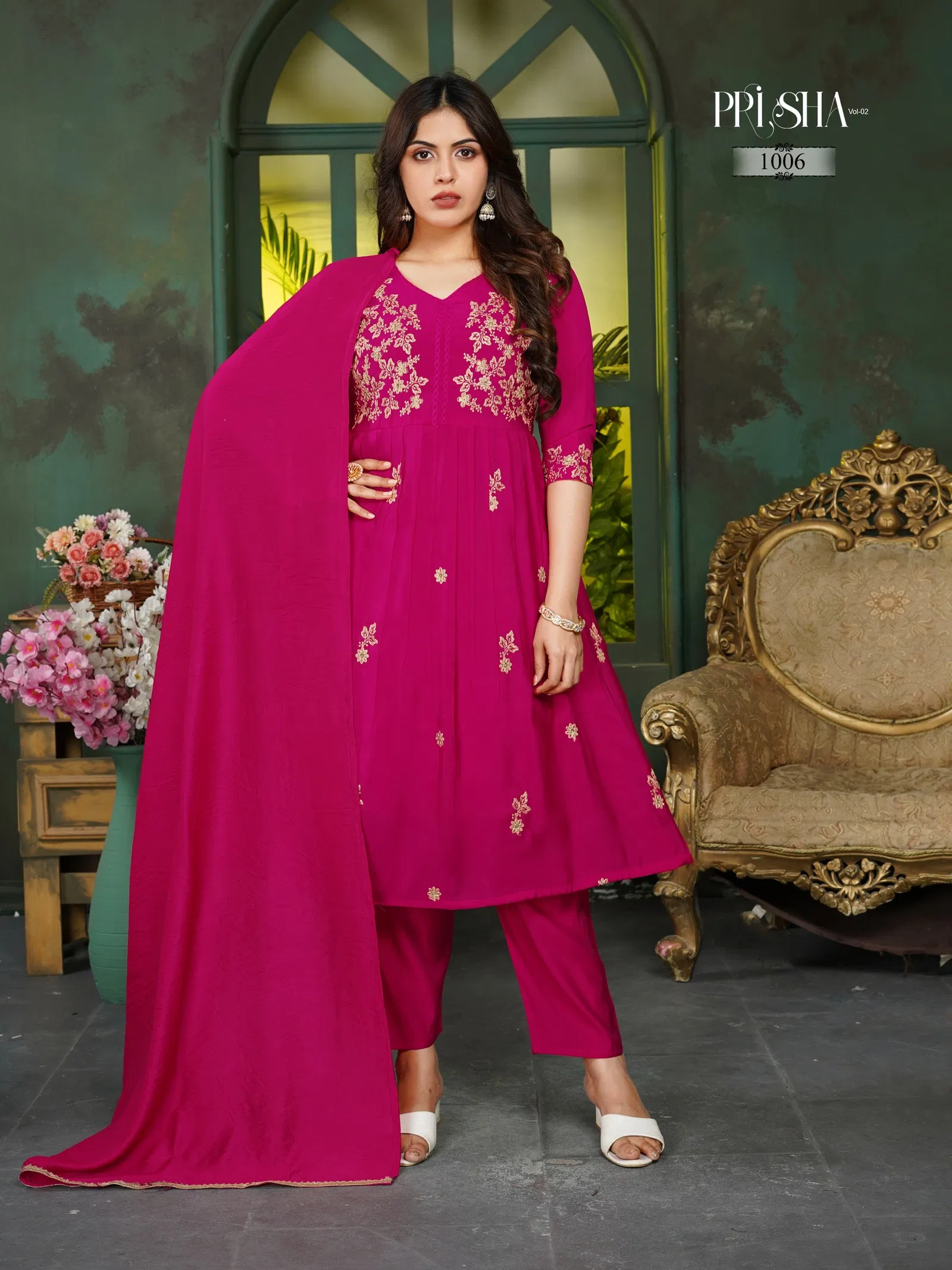 Dnp Prisha V2 Heavy Mul Chanderi Top Bottom With Dupatta Wholesale 6 Stylish Dnp Prisha V2 Heavy Mul Chanderi Top Bottom With Dupatta Wholesale 2026