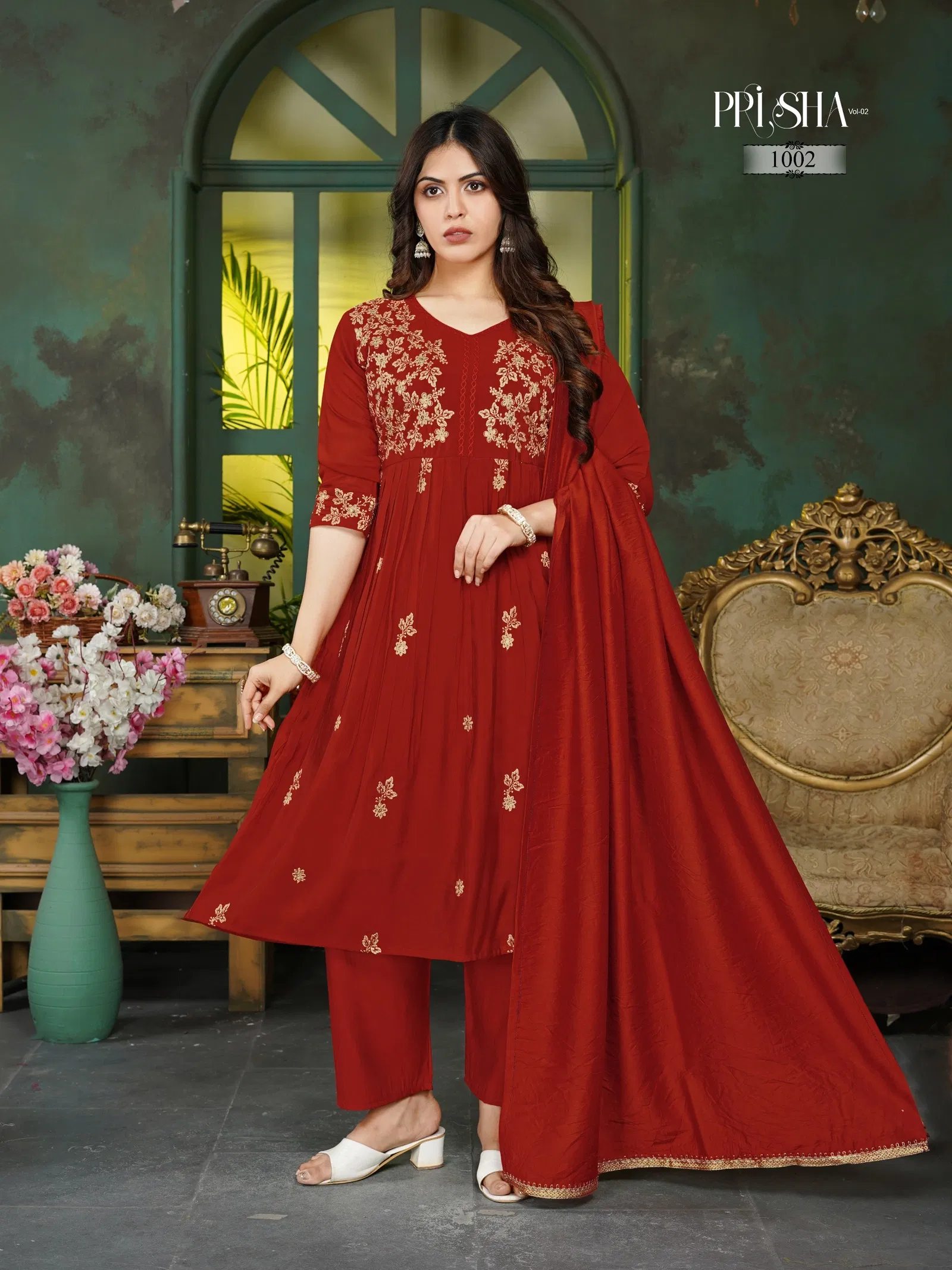 Dnp Prisha V2 Heavy Mul Chanderi Top Bottom With Dupatta Wholesale 10 Stylish Dnp Prisha V2 Heavy Mul Chanderi Top Bottom With Dupatta Wholesale 2026