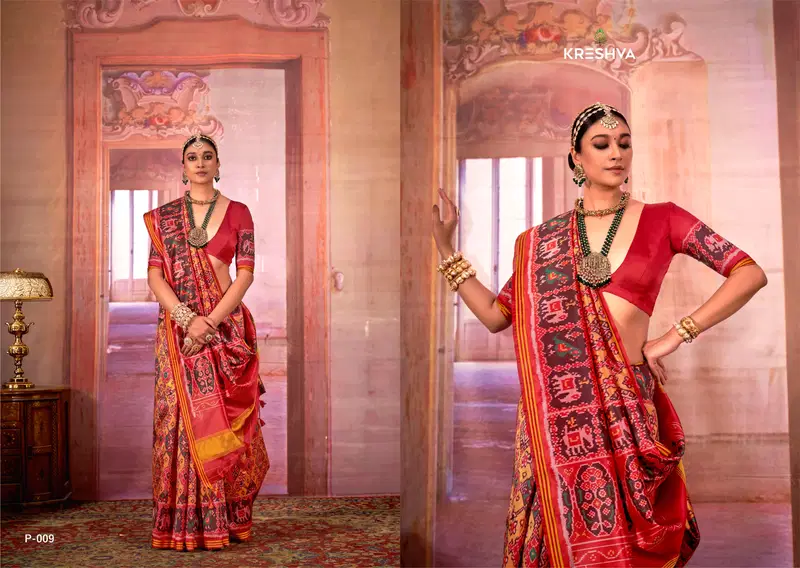 Kreshva Patola Royal Silk With Patola Print Saree Collection Wholesale 4 Launching Kreshva Patola Royal Silk With Patola Print Saree Collection Wholesale 2026