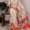 lekha Yf 7011 Weightless Marble Floral Printed Pearl Lace Border Saree Wholesale