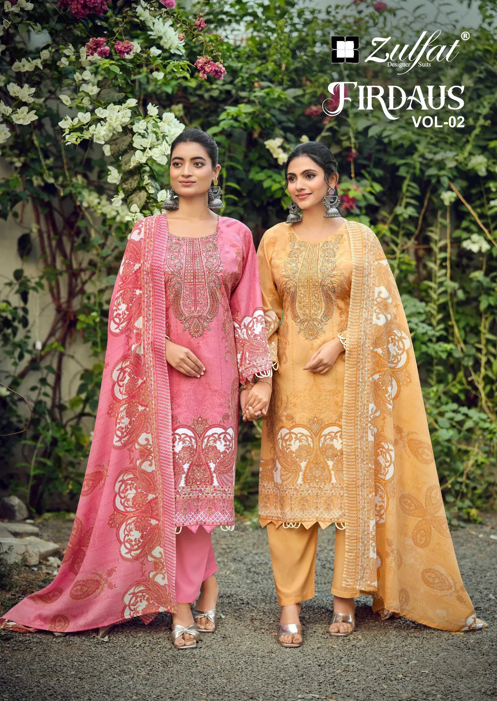 Zulfat Firdaus Vol 02 Cotton Embroidery Worked Dress Material Collection Wholesale 3 Zulfat Firdaus Vol 02 Cotton Embroidery Worked Dress Material Collection Wholesale