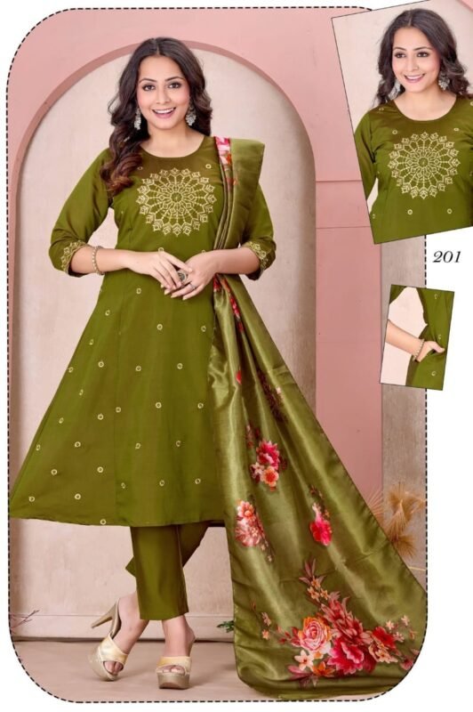 Launching Dnp Zarna Roman Top With Bottom And Dupatta Set Wholesale 2026