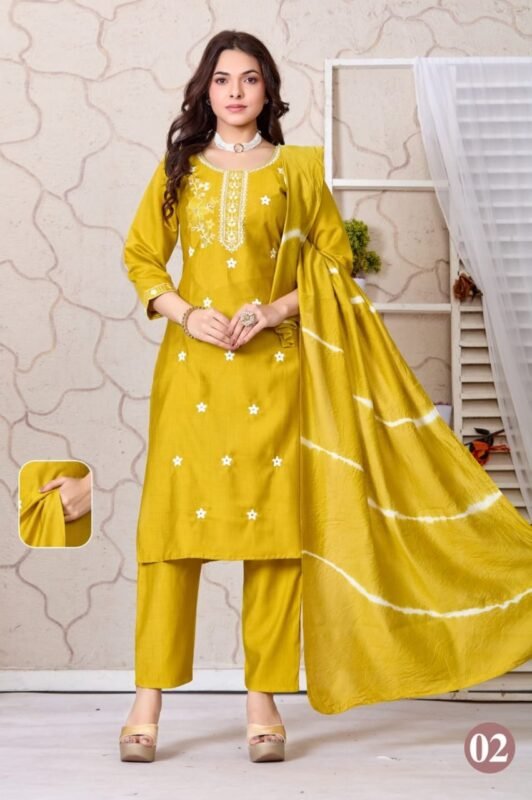 Launching Dnp Ishikha Vatican Silk Kurti With Bottom And Dupatta Wholesale 2026