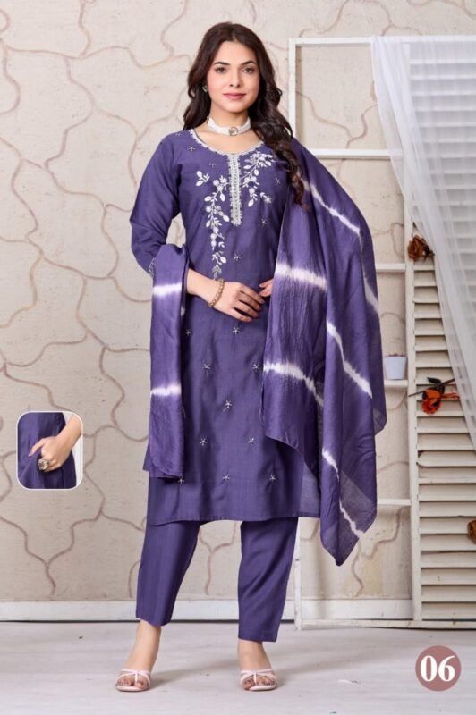 Launching Dnp Ishikha Vatican Silk Kurti With Bottom And Dupatta Wholesale 2026