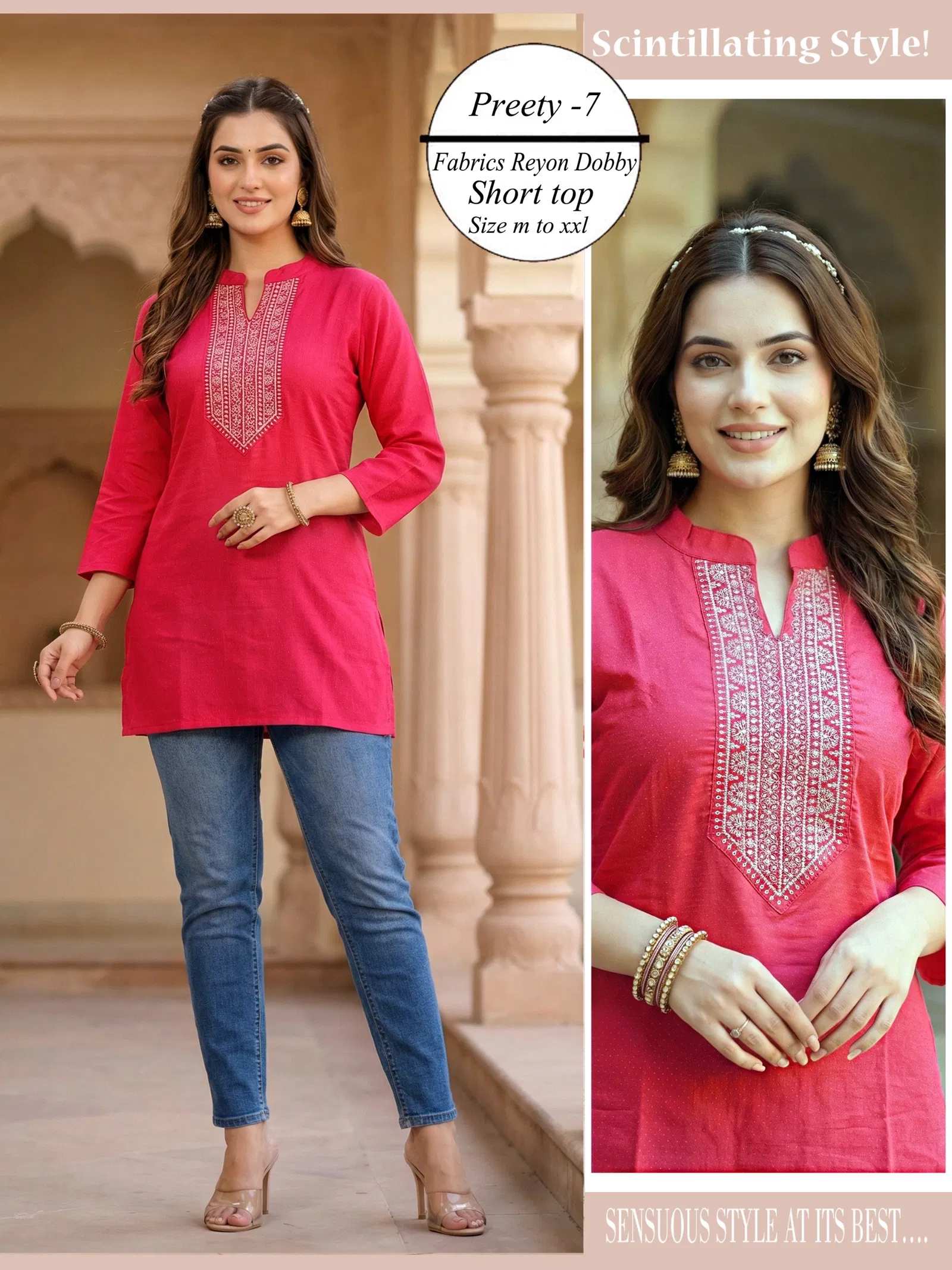 Dnp Preety Vol 4 Rayon Short Top Wholesale