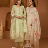 Ibiza Exclusive Linen Jacquard Digital Prints With Handworked Salwar Kameez Wholesale
