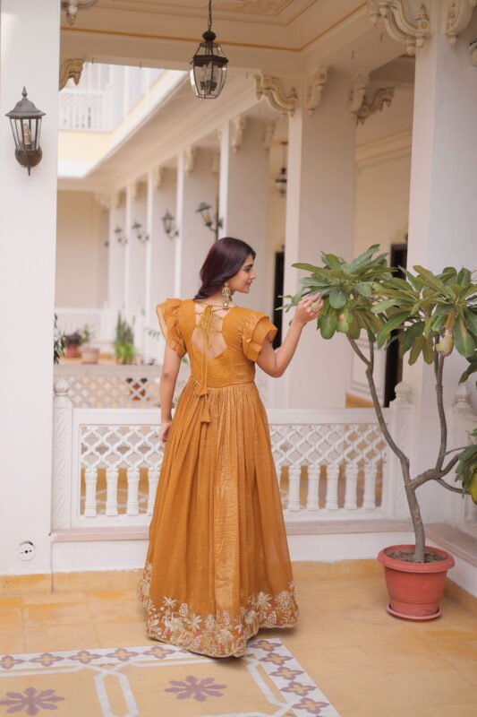 Launching Lekha KA 1223 Silver Crunchy Embroidery Work Gown Collection Wholesale 2026